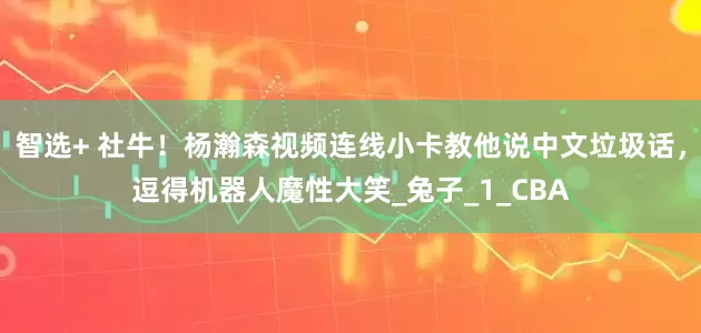 智选+ 社牛！杨瀚森视频连线小卡教他说中文垃圾话，逗得机器人魔性大笑_兔子_1_CBA